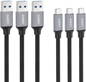 Kabel USB Aukey USB-A - USB-C 1 m Czarny (CB-CMD1) 1