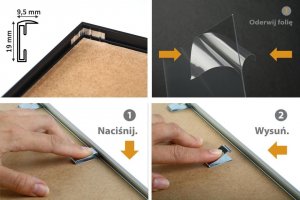 Ramka FPU APRIL Ramka ALU 30x40 czarna, matowa (RA20) 3