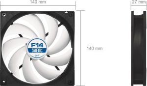 Wentylator Arctic F14 Silent (ACFAN00076A) 8