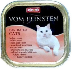 Animonda vom Feinsten Castrated Cats z Indykiem i łososiem tacka 100g 1