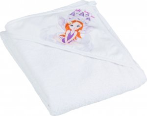 Tega Baby Ręcznik Okrycie Kąpielowe Z Kapturkiem 100X100 Księżniczka Biały 1