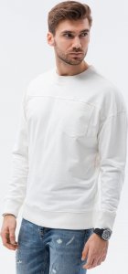 Ombre Bluza męska bez kaptura z kieszonką - kremowa B1277 XL 2