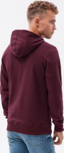 Ombre Bluza męska rozpinana z kapturem BASIC B977 - burgundowa S 5