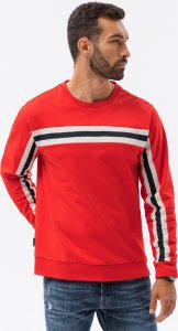Ombre Bluza męska z lampasem - czerwona B1279 L 1