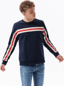 Ombre Bluza męska z lampasem - granatowa B1279 M 1