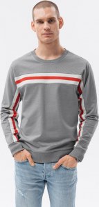 Ombre Bluza męska z lampasem - szara B1279 XXL 3