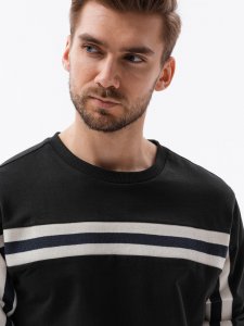 Ombre Bluza męska z lampasem - czarna B1279 L 3
