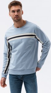 Ombre Bluza męska z lampasem - jasny jeans B1279 XXL 1