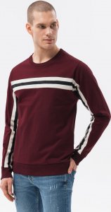 Ombre Bluza męska z lampasem - burgundowa B1279 XXL 1