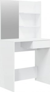 vidaXL vidaXL Toaletka z lustrem, biała, wysoki połysk, 74,5x40x141 cm 2
