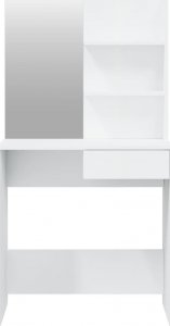 vidaXL vidaXL Toaletka z lustrem, biała, wysoki połysk, 74,5x40x141 cm 6