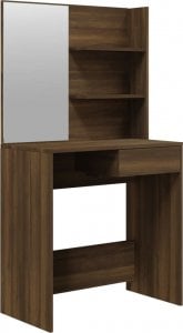 vidaXL vidaXL Toaletka z lustrem, brązowy dąb, 74,5x40x141 cm 2