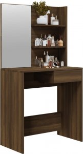 vidaXL vidaXL Toaletka z lustrem, brązowy dąb, 74,5x40x141 cm 4