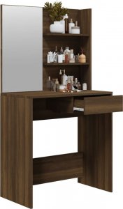 vidaXL vidaXL Toaletka z lustrem, brązowy dąb, 74,5x40x141 cm 5