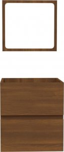 vidaXL vidaXL Szafka łazienkowa z lustrem, brązowy dąb 5