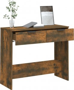 vidaXL Stolik konsolowy, przydymiony dąb, 90x36x75 cm 5
