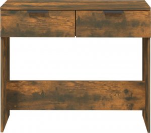 vidaXL Stolik konsolowy, przydymiony dąb, 90x36x75 cm 6