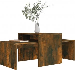 vidaXL vidaXL Stolik kawowy, przydymiony dąb, 100x48x40 cm 3