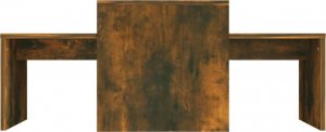 vidaXL vidaXL Stolik kawowy, przydymiony dąb, 100x48x40 cm 4