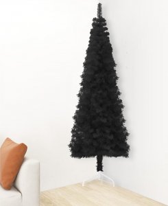 vidaXL Choinka sztuczna na stojaku Czarna 3