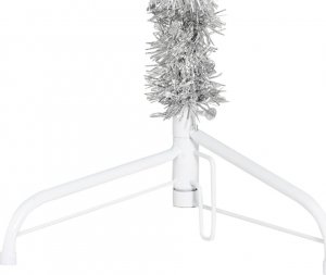 vidaXL Choinka sztuczna na stojaku Srebrna 8