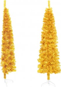 vidaXL Choinka sztuczna na stojaku Złota 2