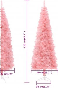 vidaXL Choinka sztuczna na stojaku Różowa 9