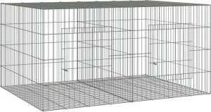 vidaXL vidaXL Klatka dla królika, 2 panele, 110x79x54cm, galwanizowane żelazo 2