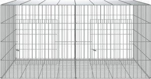 vidaXL vidaXL Klatka dla królika, 2 panele, 110x79x54cm, galwanizowane żelazo 3