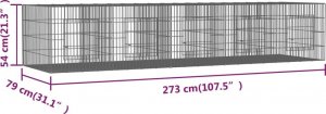 vidaXL vidaXL Klatka dla królika, 5 paneli, 273x79x54cm, galwanizowane żelazo 7