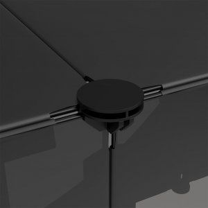 vidaXL vidaXL Klatka dla małych zwierząt, czarna, 143x107x93 cm, PP i stal 6