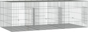 vidaXL vidaXL Klatka dla królika, 3 panele, 163x79x54cm, galwanizowane żelazo 4