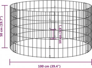 vidaXL Kompostownik ogrodowy, 100x50 cm, stal galwanizowana 6