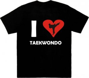 Daniken Koszulka - T-SHIRT - I LOVE TAEKWONDO - TCL-TKD/BK Rozmiar: 152 - 160 cm 1