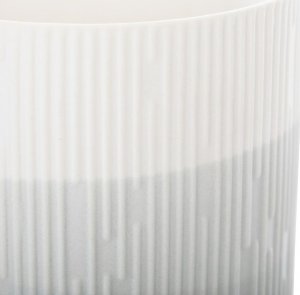 AmeliaHome AmeliaHome Słoik ceramiczny do przechowywania organizer FINO 9X9,8 szary biały 1