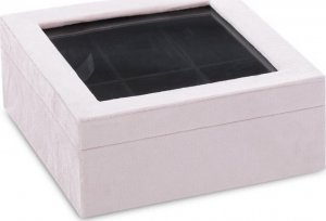 AmeliaHome AmeliaHome Pudełko na biżuterię szkatułka GLASEN 18X718X7 pudrowy róż 1