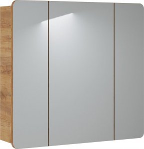 Hakano HAKANO Szafka łazienkowa z lustrem ARCADE 75x80x16 dębowa 1