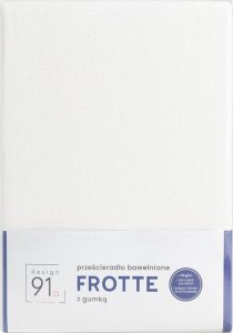 Design 91 Prześcieradło frotte z gumką 140X200 + 20cm kremowe 2