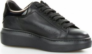 Sempre Sneakersy skórzane ze wstawką czarne Sempre-36 2