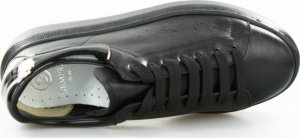 Sempre Sneakersy skórzane ze wstawką czarne Sempre-36 5