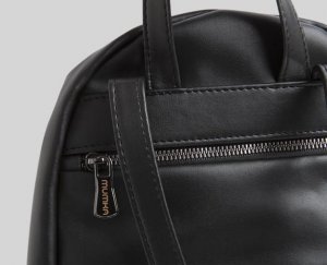 Mumka Shoes Plecak damski Mumka wegański czarny w białe kwiaty 3