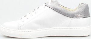 Clasicco Tenisówki skórzane z mieniącymi się wstawkami białe szare Classico-37 3