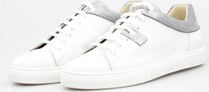 Clasicco Tenisówki skórzane z mieniącymi się wstawkami białe szare Classico-38 4