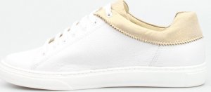 Clasicco Tenisówki skórzane z mieniącymi się wstawkami białe złote Classico-39 3