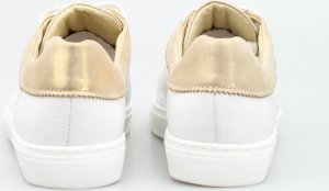 Clasicco Tenisówki skórzane z mieniącymi się wstawkami białe złote Classico-39 7