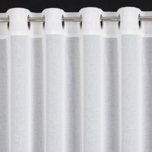 Eurofirany Zasłona na przelotkach w kwiaty SANDREA 140X250 biała + turkusowa 4