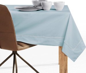 Decoking DecoKing Obrus bawełniany PURE* mankiet + lamówka 140X300 niebieski + szary 4