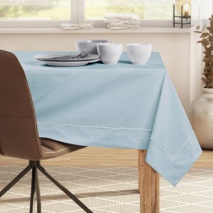 Decoking DecoKing Obrus bawełniany PURE* mankiet + lamówka 140X300 niebieski + szary 6