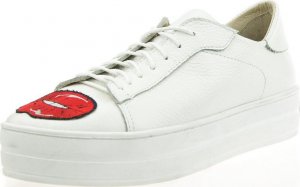 Wolski Białe tenisówki skórzane z haftem J. -36 3