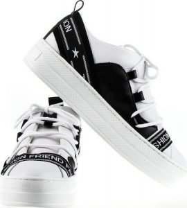 Wolski Tenisówki skórzane z napisami J. -36 6